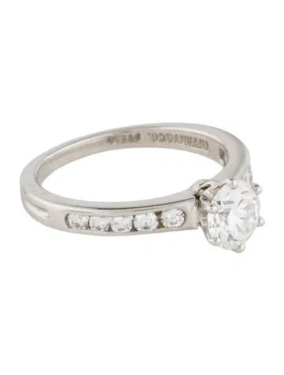 Pre-owned Tiffany & Co Platinum Diamond Engagement Ring In Multi