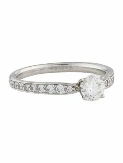 Pre-owned Tiffany & Co Platinum Diamond Engagement Ring In Multi