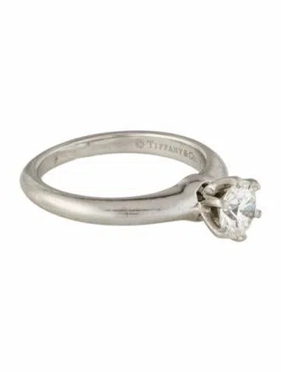 Pre-owned Tiffany & Co Platinum Diamond Engagement Ring In Multi