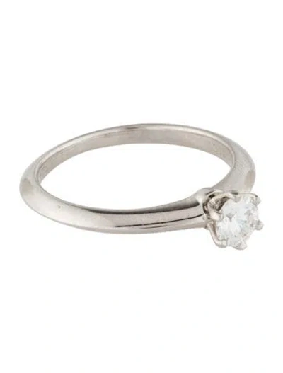 Pre-owned Tiffany & Co Platinum Diamond Engagement Ring In Multi