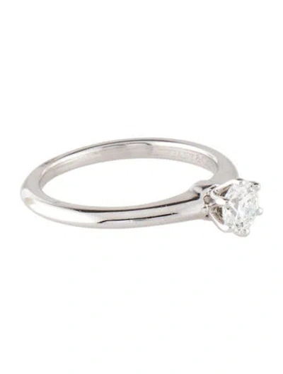 Pre-owned Tiffany & Co Platinum Diamond Engagement Ring In Multi