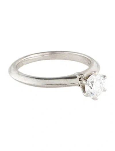Pre-owned Tiffany & Co Platinum Diamond Engagement Ring In Multi