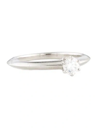 Pre-owned Tiffany & Co Platinum Diamond Engagement Ring In Multi