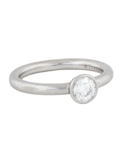 Pre-owned Tiffany & Co Platinum Diamond Engagement Ring In Multi