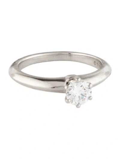 Pre-owned Tiffany & Co Platinum Diamond Engagement Ring In Multi
