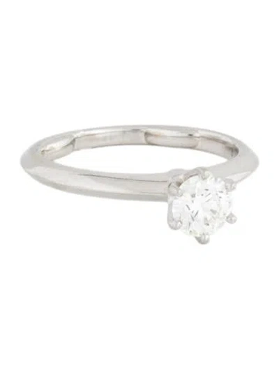 Pre-owned Tiffany & Co Platinum Diamond Engagement Ring In Multi