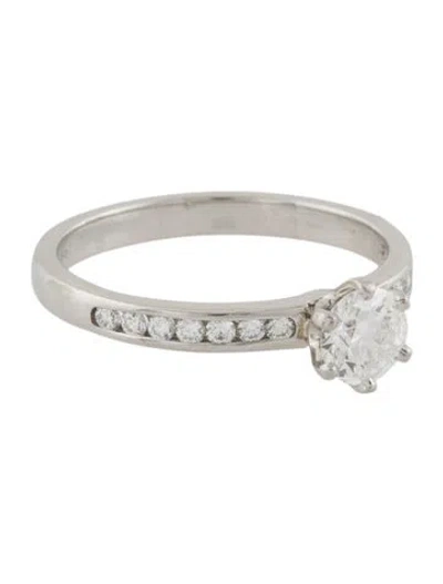 Pre-owned Tiffany & Co Platinum Diamond Engagement Ring In Multicolor