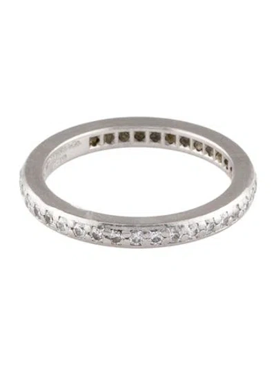 Pre-owned Tiffany & Co Platinum Diamond Eternity Band In Multi