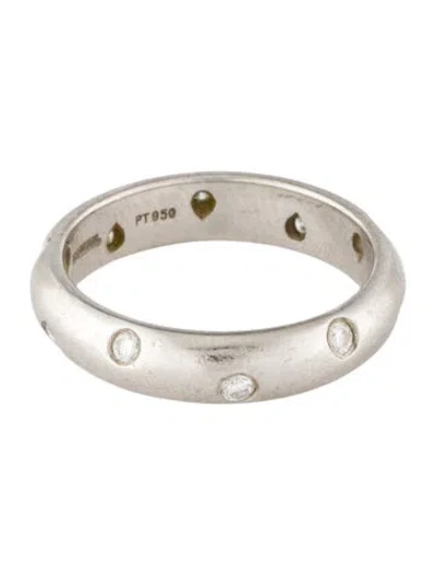 Pre-owned Tiffany & Co Platinum Diamond Etoile Band In Multi