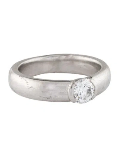 Pre-owned Tiffany & Co Platinum Diamond Etoile Solitaire Ring In Multi