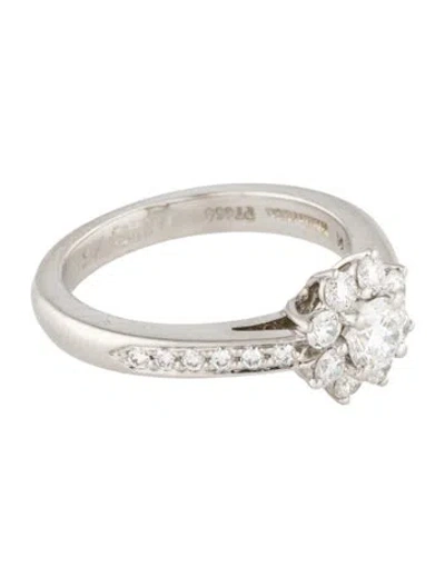 Pre-owned Tiffany & Co Platinum Diamond Flora Cocktail Ring In Multi