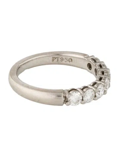 Pre-owned Tiffany & Co Platinum Diamond Forever Band In Multi