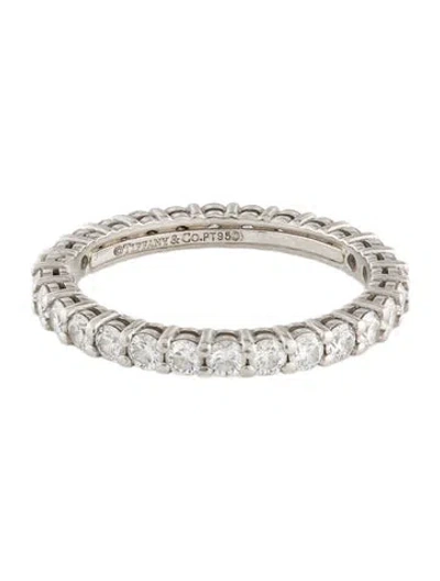 Pre-owned Tiffany & Co Platinum Diamond Forever Eternity Band In Multi