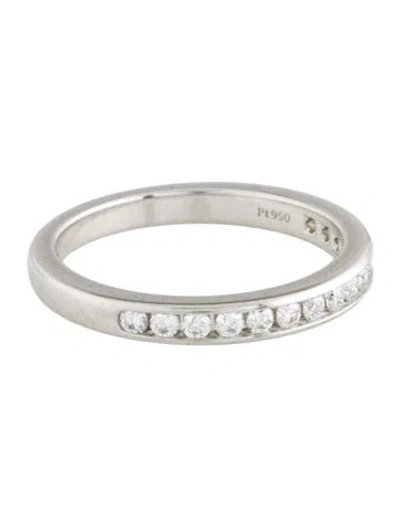 Pre-owned Tiffany & Co Platinum Diamond Half-circle Wedding Band In Multi