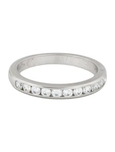 Pre-owned Tiffany & Co Platinum Diamond Half-circle Wedding Band In Multi