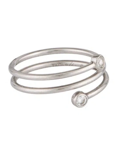 Pre-owned Tiffany & Co Platinum Diamond Hoop Ring In Multi