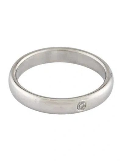 Pre-owned Tiffany & Co Platinum Diamond Lucida® Wedding Band Ring In Multi