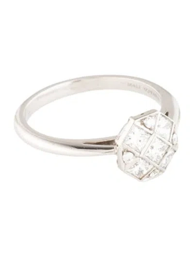 Pre-owned Tiffany & Co Platinum Diamond Mosaic Cocktail Ring In Multicolor