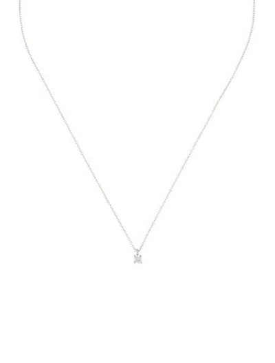 Pre-owned Tiffany & Co Platinum Diamond Pendant Necklace, 15.75" In Multi