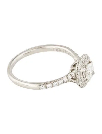 Pre-owned Tiffany & Co Platinum Diamond Soleste Engagement Ring In Multi