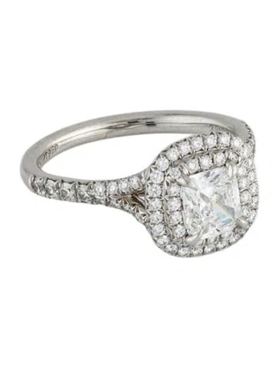 Pre-owned Tiffany & Co Platinum Diamond Soleste Engagement Ring In Multi