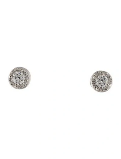 Pre-owned Tiffany & Co Platinum Diamond Soleste Stud Earrings In Multi