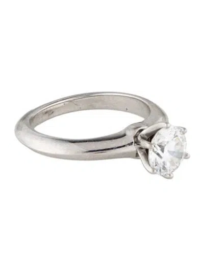 Pre-owned Tiffany & Co Platinum Diamond Soliatire Engagement Ring In Multi