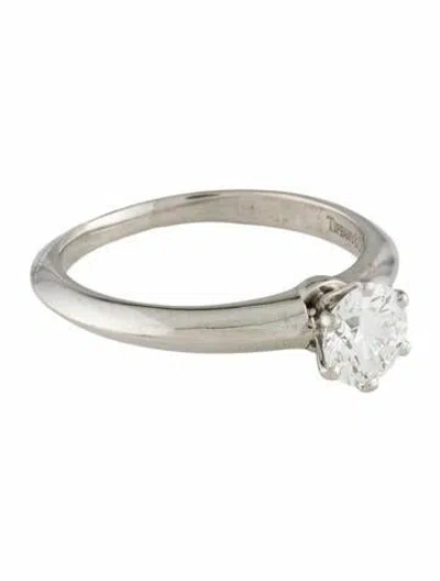 Pre-owned Tiffany & Co Platinum Diamond Solitaire Engagement Ring In Multi
