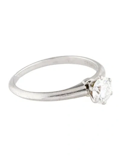 Pre-owned Tiffany & Co Platinum Diamond Solitaire Engagement Ring In Multi