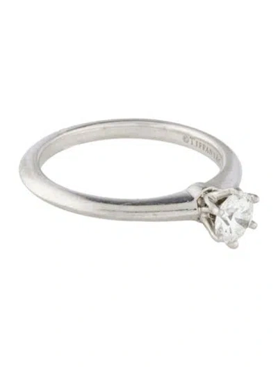 Pre-owned Tiffany & Co Platinum Diamond Solitaire Engagement Ring In Multi