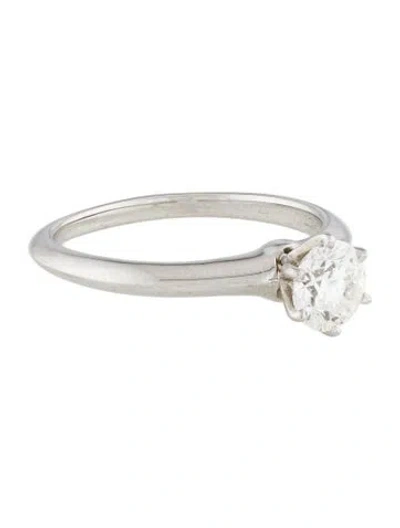 Pre-owned Tiffany & Co Platinum Diamond Solitaire Engagement Ring In Multi