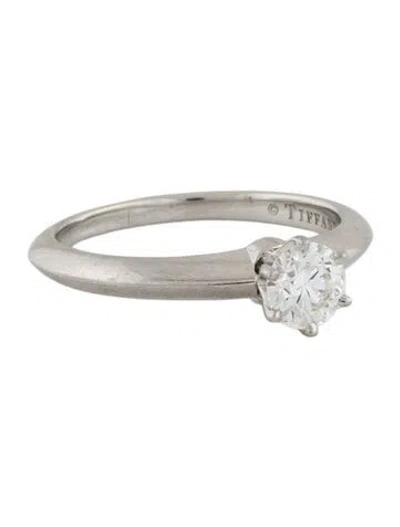 Pre-owned Tiffany & Co Platinum Diamond Solitaire Engagement Ring In Multi