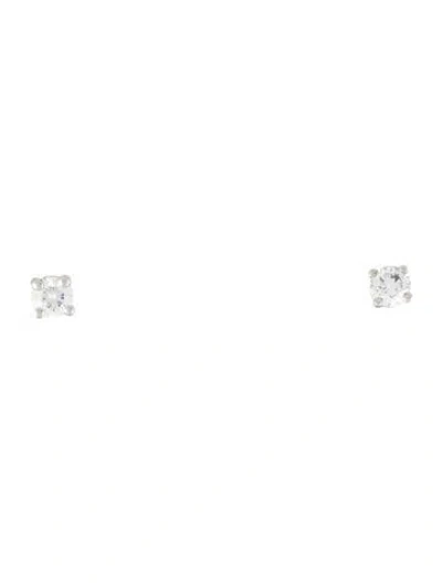 Pre-owned Tiffany & Co Platinum Diamond Solitaire Stud Earrings In Multi