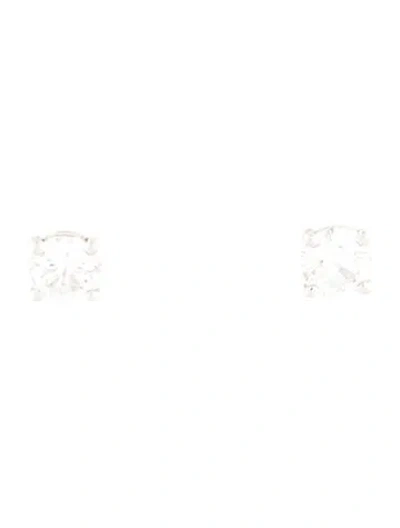 Pre-owned Tiffany & Co Platinum Diamond Solitaire Stud Earrings In Multi