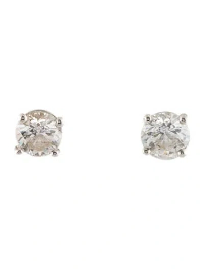 Pre-owned Tiffany & Co Platinum Diamond Solitaire Stud Earrings In Multi
