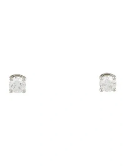 Pre-owned Tiffany & Co Platinum Diamond Stud Earrings In Multi