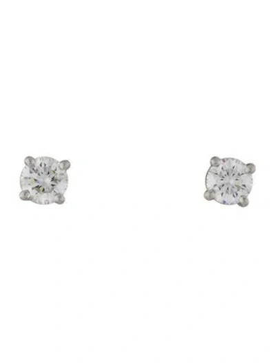 Pre-owned Tiffany & Co Platinum Diamond Stud Earrings In Multi