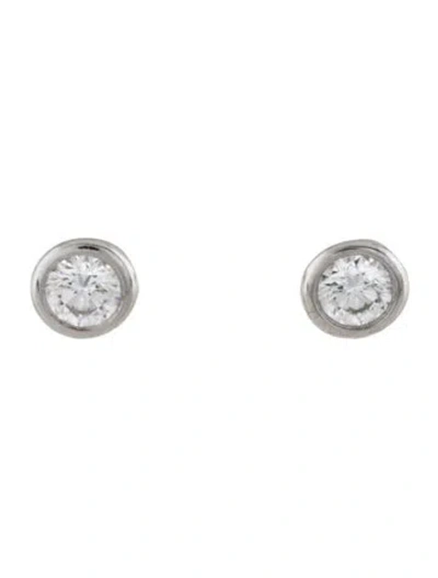 Pre-owned Tiffany & Co Platinum Diamond Stud Earrings In Multi