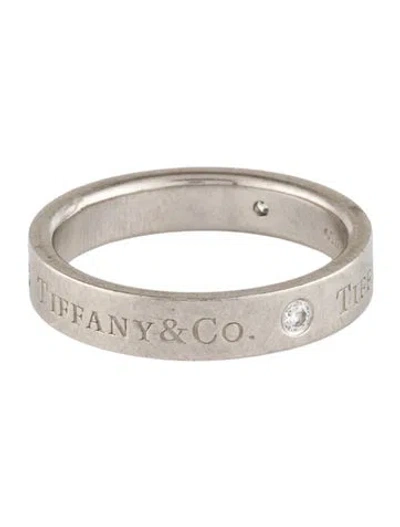 Pre-owned Tiffany & Co Platinum Diamond T & Co. Band In Multi