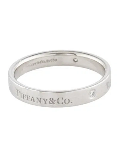 Pre-owned Tiffany & Co Platinum Diamond T&co.® Band Ring In Multi