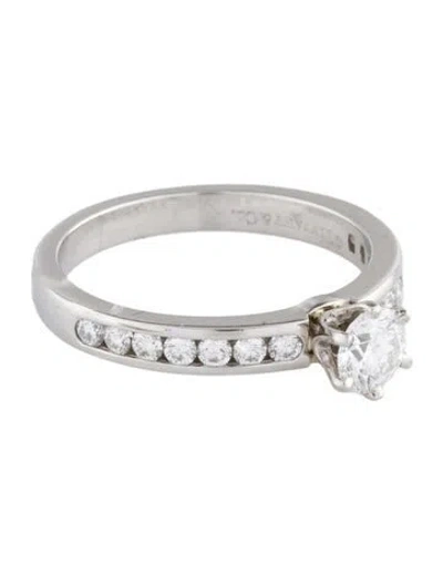 Pre-owned Tiffany & Co Platinum Diamond The Tiffany® Setting Engagement In Multi