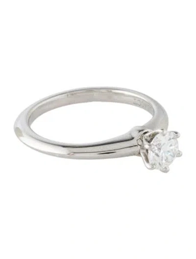 Pre-owned Tiffany & Co Platinum Diamond The Tiffany® Setting Engagement Ring In Multi