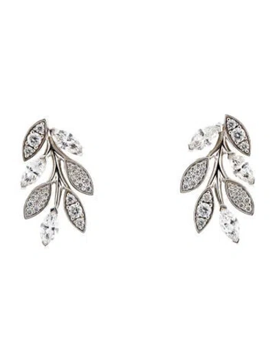 Pre-owned Tiffany & Co Platinum Diamond Victoria Vine Climber Earrings In Multi