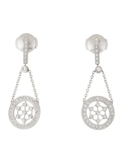 Pre-owned Tiffany & Co Platinum Diamond Voile Drop Earrings In Multicolor