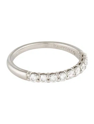 Pre-owned Tiffany & Co Platinum Diamond Wedding Band In Multi