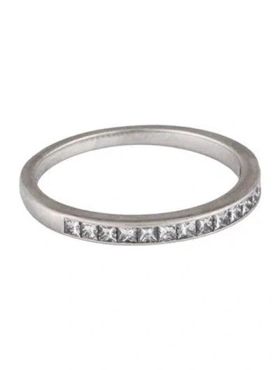 Pre-owned Tiffany & Co Platinum Diamond Wedding Band In Multi