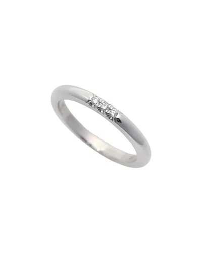 Pre-owned Tiffany & Co . Platinum Diamond Wedding Band Ring (authentic Pre-loved)
