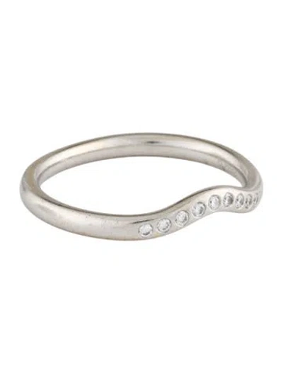 Pre-owned Tiffany & Co Platinum Diamond Wedding Band Ring In Multi