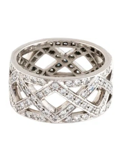 Pre-owned Tiffany & Co Platinum Diamond Wide Band In Multi