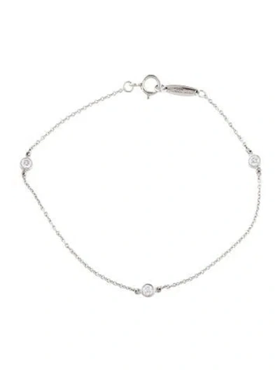 Pre-owned Tiffany & Co Platinum Diamonds By The Yard Bracelet, 6.5" In Multi